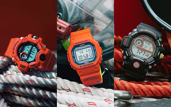 カシオ腕時計 ジーショック RANGEMAN 電波ソーラー 緊急消防援助隊コラボ