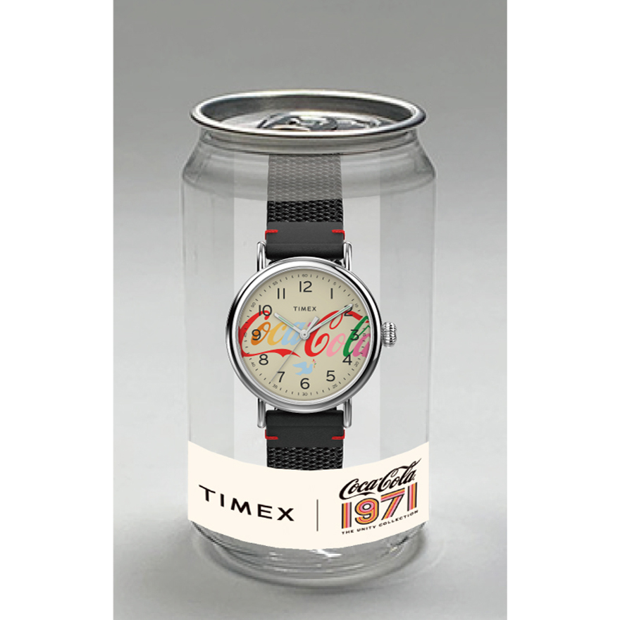 世界初！ 自動販売機でしか買えない腕時計缶「タイメックス × コカ 