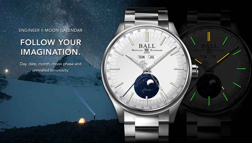 BALL WATCH ボールウォッチ　エンジニア　ムーンフェイズ　おまけ付き