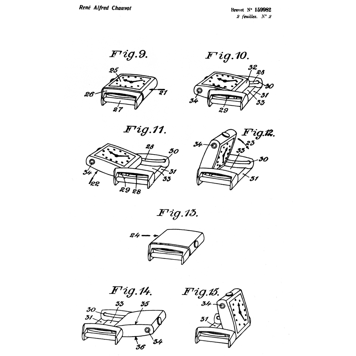 「レベルソ」の特許原本の一部