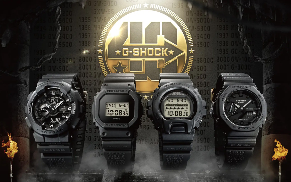 年新作時計G SHOCKから、ものマイルストーンをベルトに刻んだ