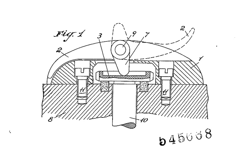 パネライ「ルミノール」シリーズが採用するリュウズプロテクターの特許資料