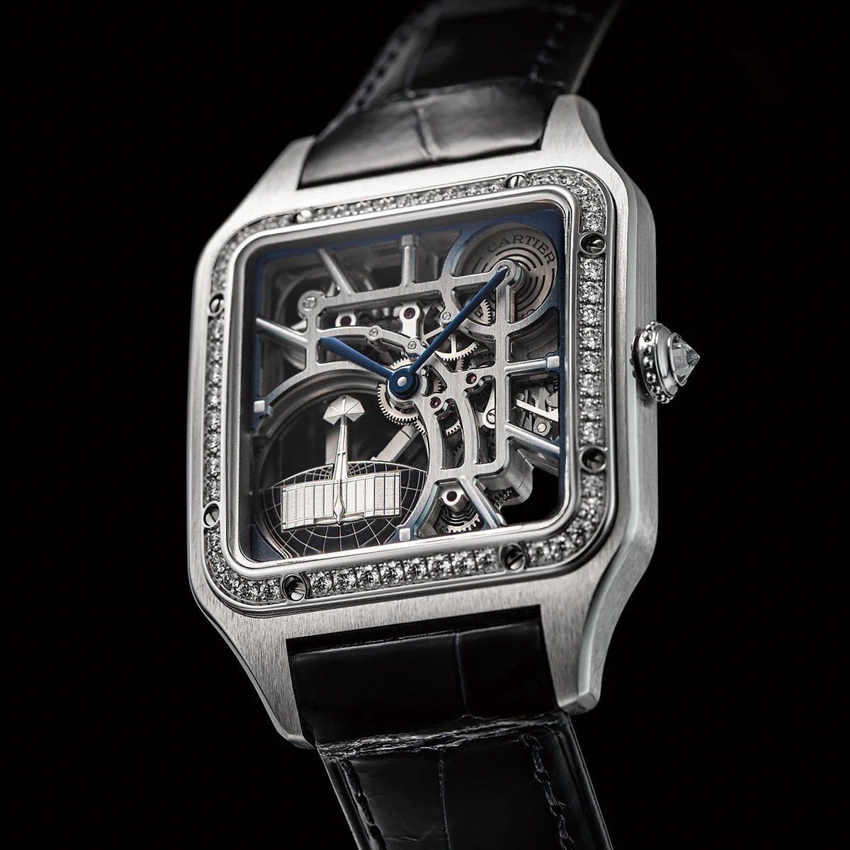 サントス デュモン マイクロローター スケルトンウォッチ