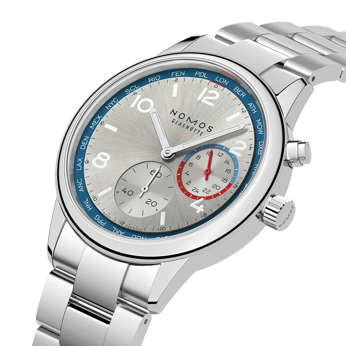 ノモス グラスヒュッテ「クラブスポーツ ネオマティック ワールドタイマー」