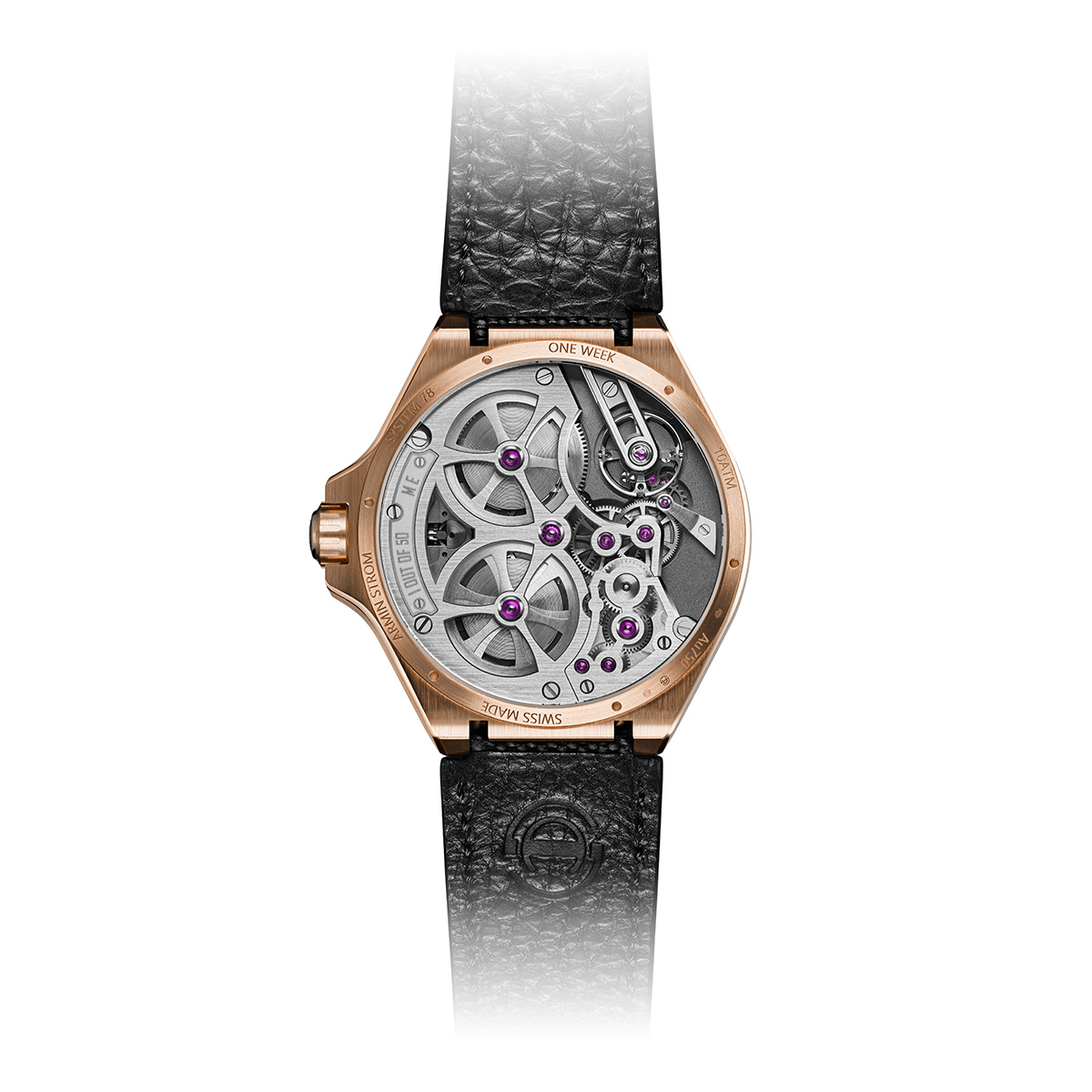 アーミンシュトローム ワンウィーク スケルトン ローズゴールド