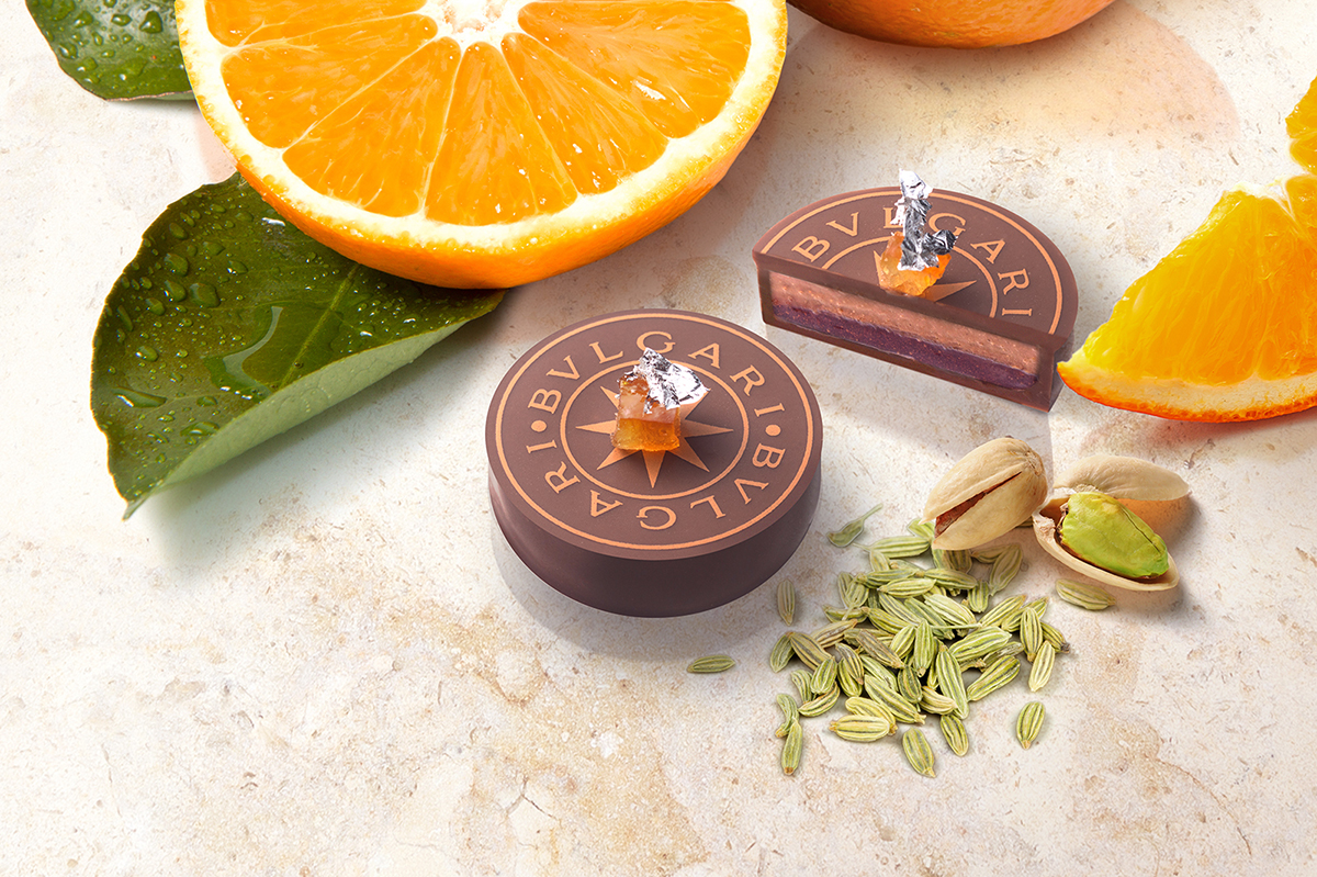 季節限定チョコレート·ジェムズ「オレンジ ピスタチオ」