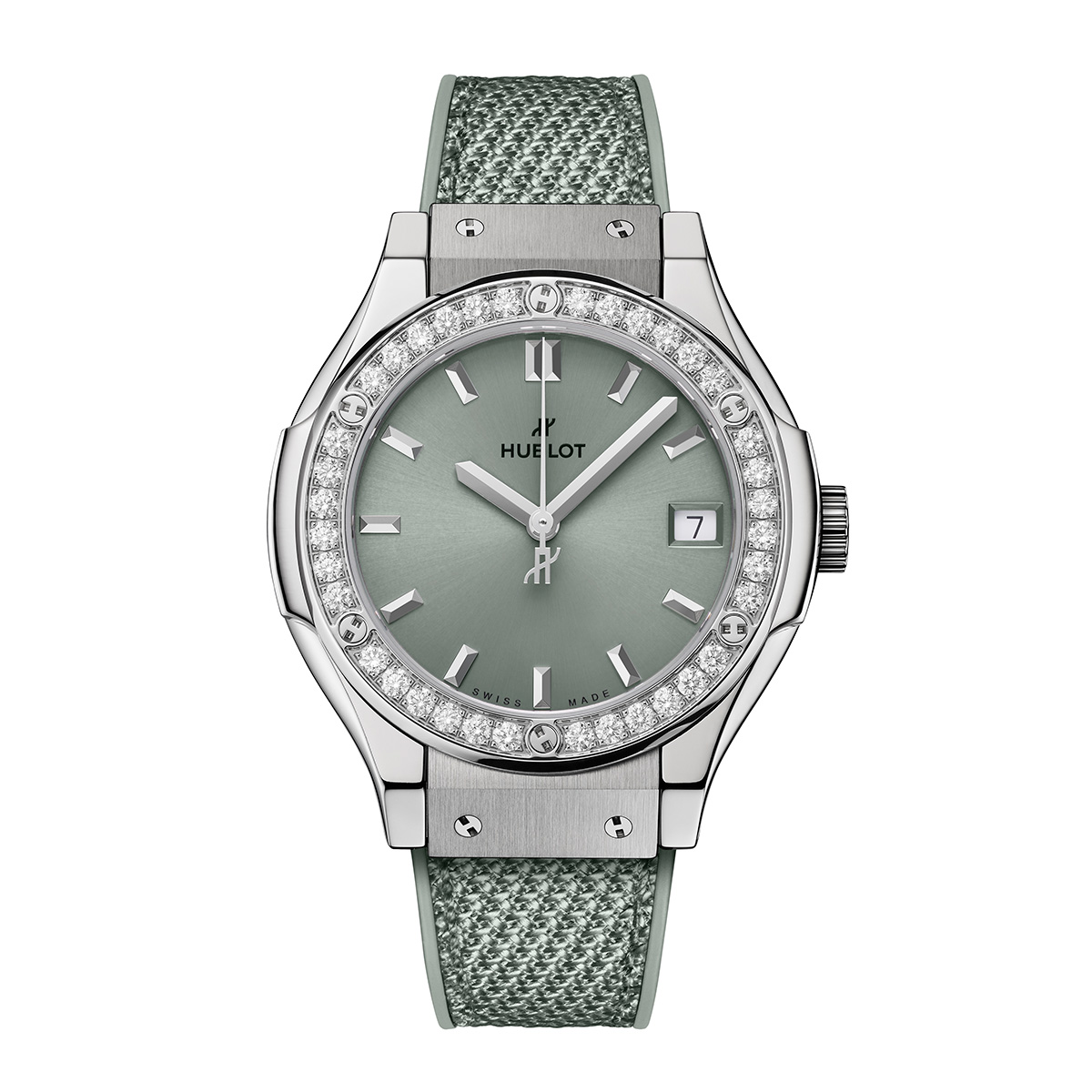 ウブロ クラシック フュージョン チタニウム セージグリーン ダイヤモンド