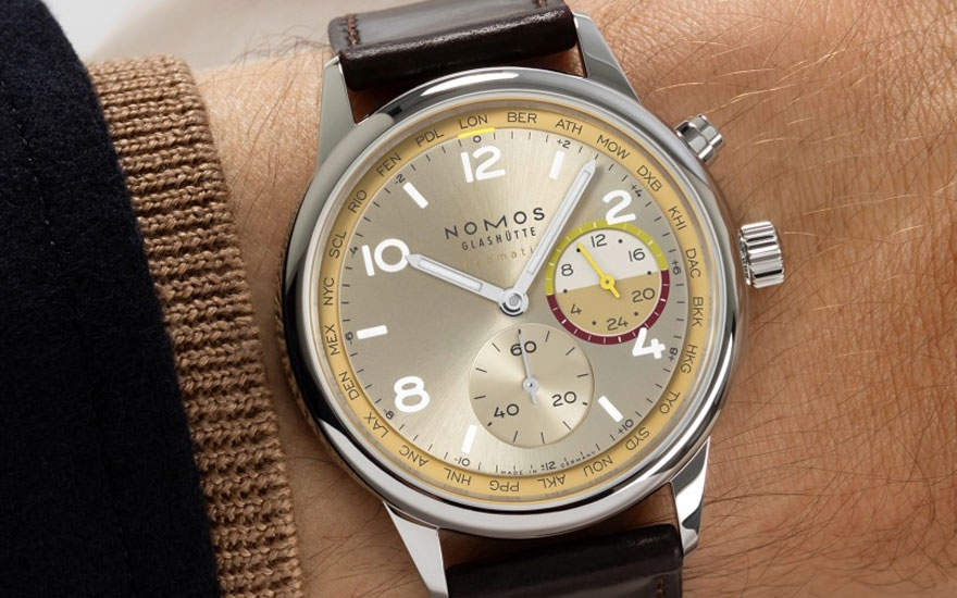 ノモス グラスヒュッテ クラブスポーツ ネオマティック ワールドタイマー