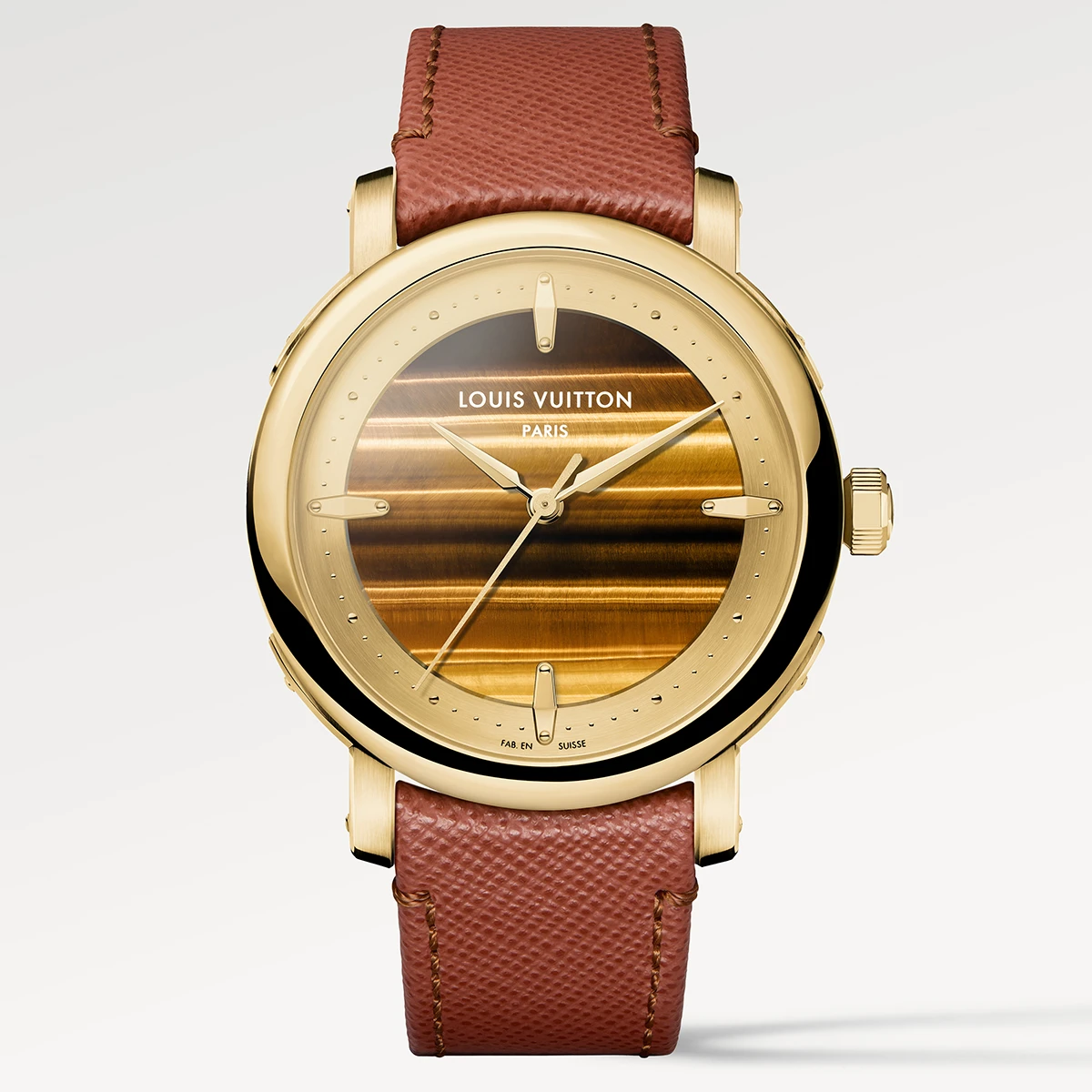 ルイ・ヴィトン「エスカル オートマティック イエローゴールド&タイガーズアイ」Ref.W3YG21
