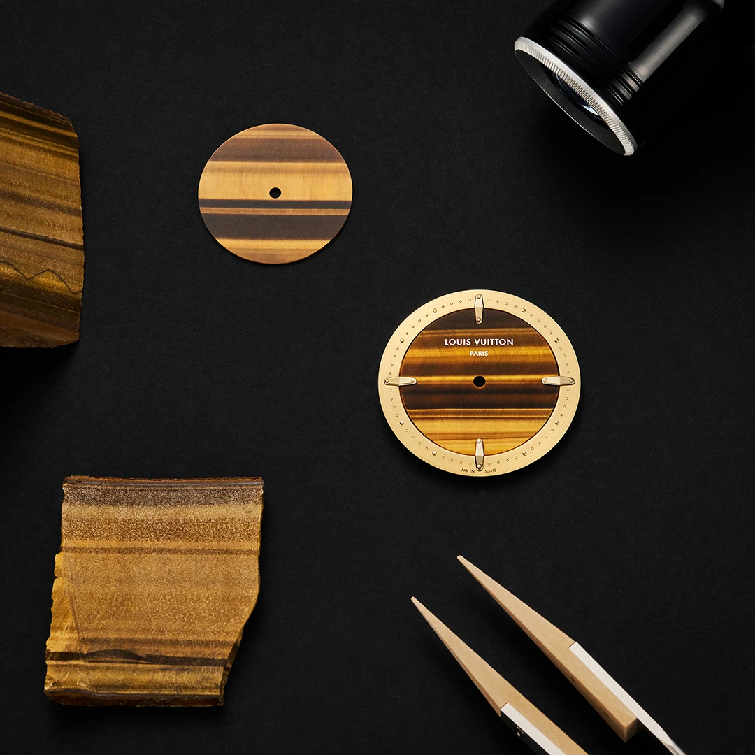 ルイ・ヴィトン「エスカル オートマティック イエローゴールド&タイガーズアイ」Ref.W3YG21