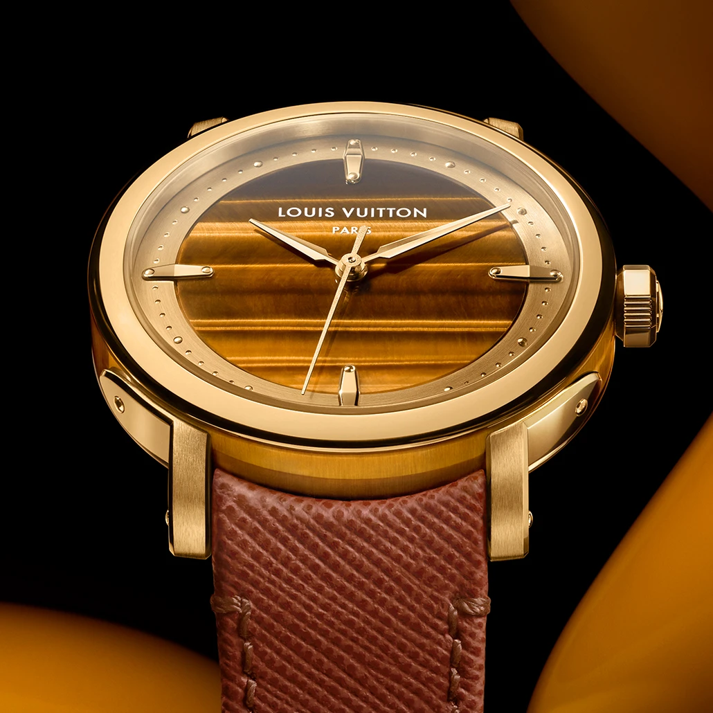 ルイ・ヴィトン「エスカル オートマティック イエローゴールド&タイガーズアイ」Ref.W3YG21