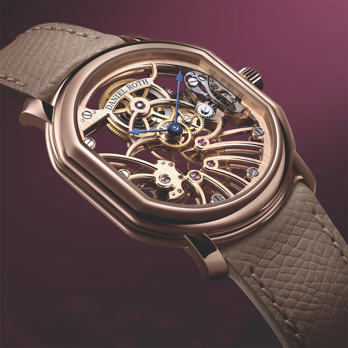 ダニエル・ロート「エクストラ プラット ローズゴールド スケルトン」