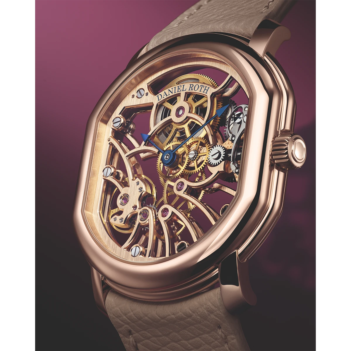 ダニエル・ロート「エクストラ プラット ローズゴールド スケルトン」