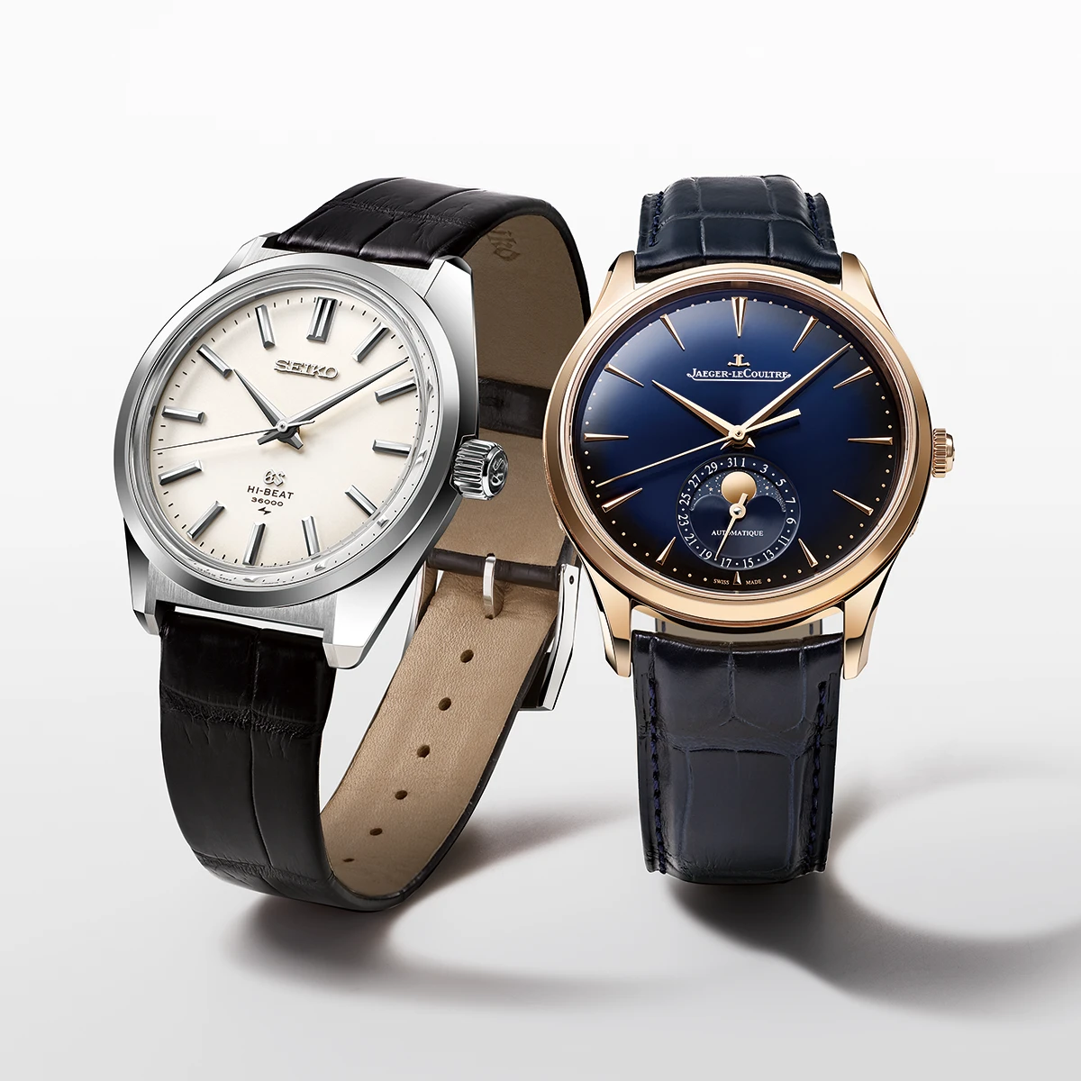 ジャガー・ルクルト「マスター・ウルトラスリム・ムーン」、グランドセイコー「ヘリテージコレクション 45GS復刻デザイン 限定モデル SLGW005」