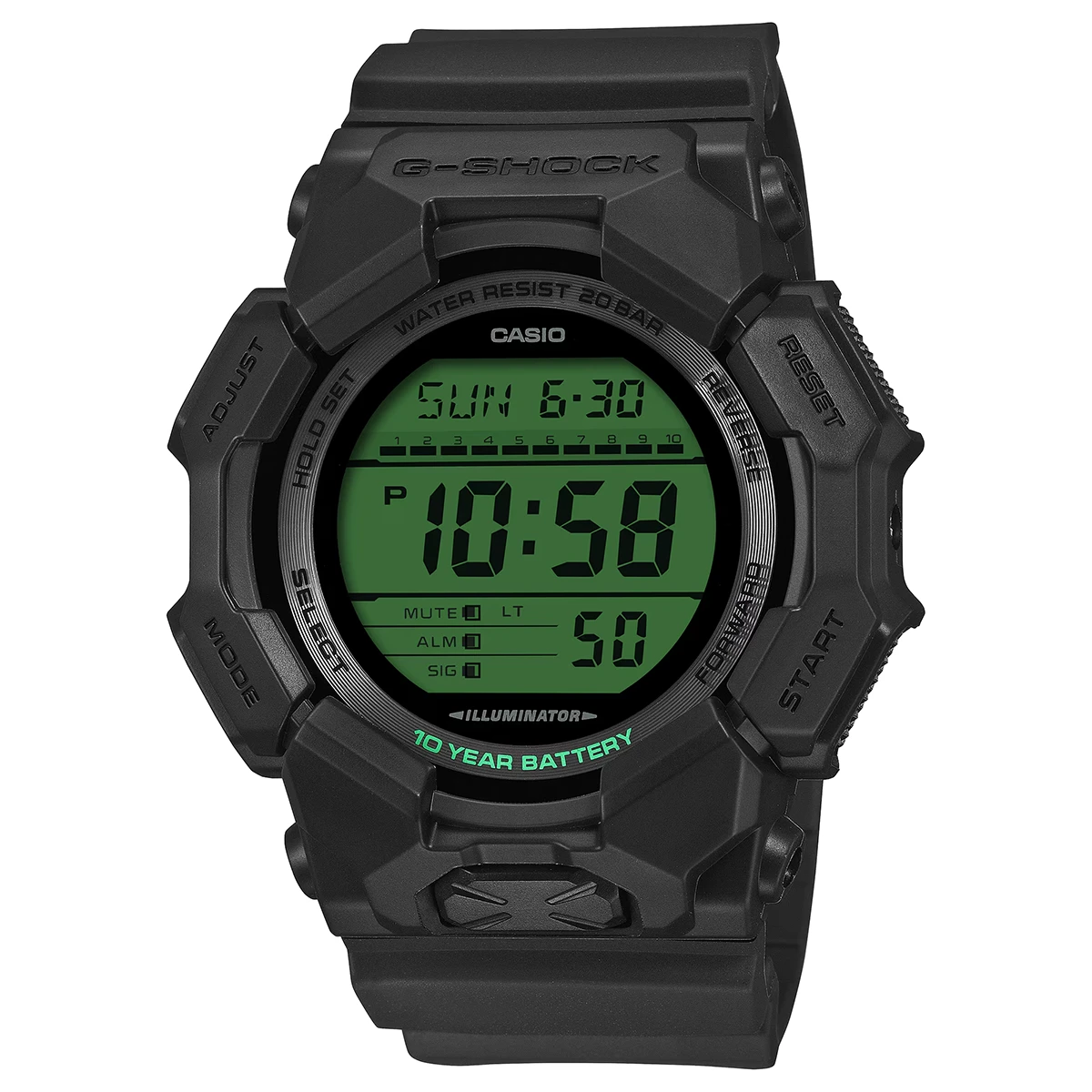 G-SHOCK「GD-010シリーズ BLACK AND ELECTRO GREEN」Ref.GD-010BEG-1