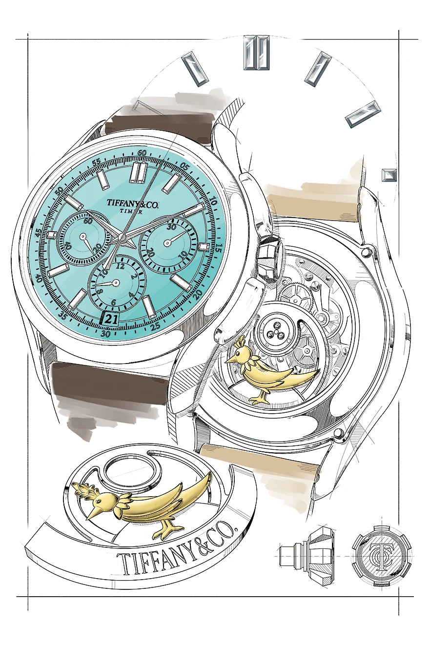 「ティファニー タイマー」のデザイン画
