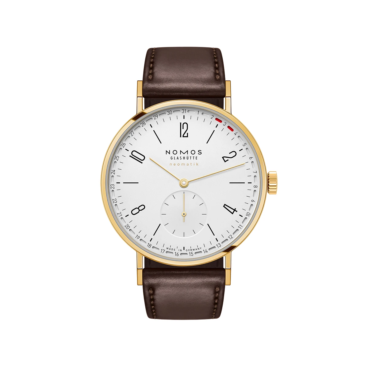 ノモス グラスヒュッテ「タンジェント ゴールド ネオマティック 38 アップデイト ドレ」Ref.196