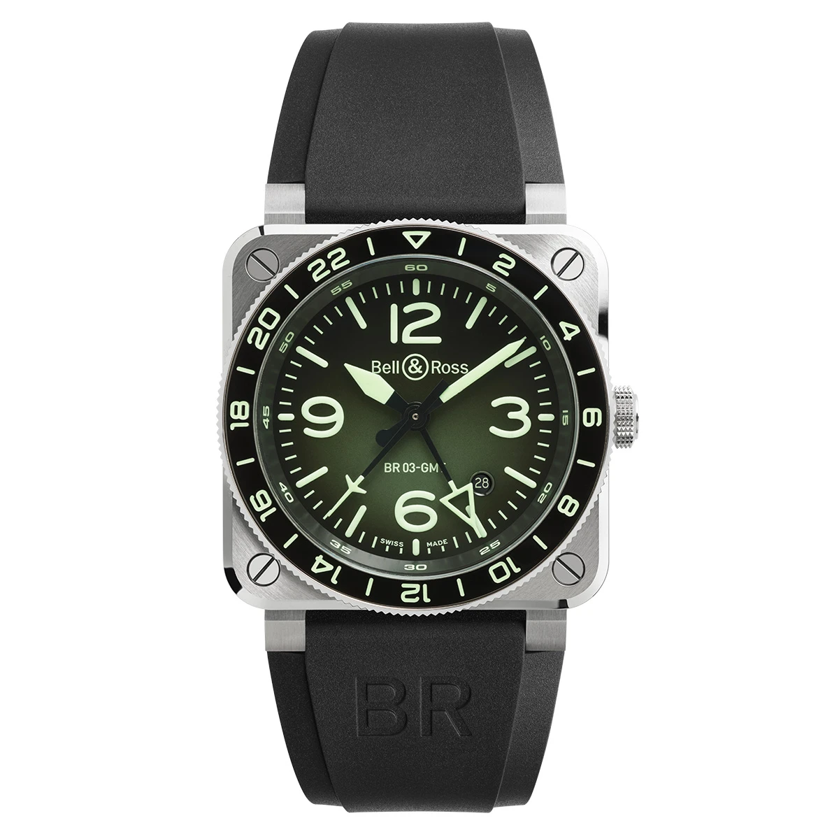 ベル&ロス BR-03 GMT グリーン ラム