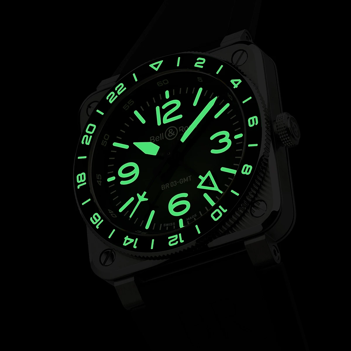 ベル&ロス BR-03 GMT グリーン ラム